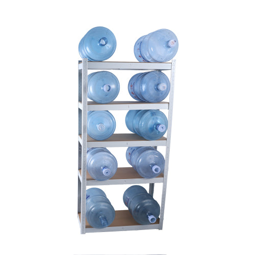 5-Tier White Metal Shelving Unit, Heavy Duty Adjustable Garage Storage Rack, Multipurpose Shelf for Pantry & Basement, 29"W x 12"D x 59"H