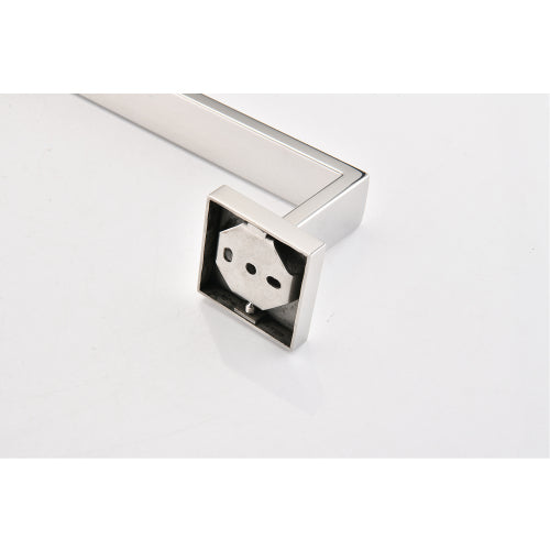 AEELLEEA 4-Piece Polished Chrome Square Bathroom Hardware Set, Wall Mount Towel Bar, Toilet Paper Holder & Robe Hook