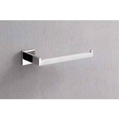 AEELLEEA 4-Piece Polished Chrome Square Bathroom Hardware Set, Wall Mount Towel Bar, Toilet Paper Holder & Robe Hook