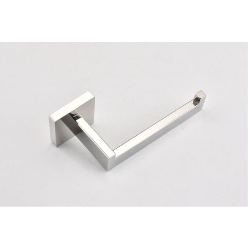 AEELLEEA 4-Piece Polished Chrome Square Bathroom Hardware Set, Wall Mount Towel Bar, Toilet Paper Holder & Robe Hook