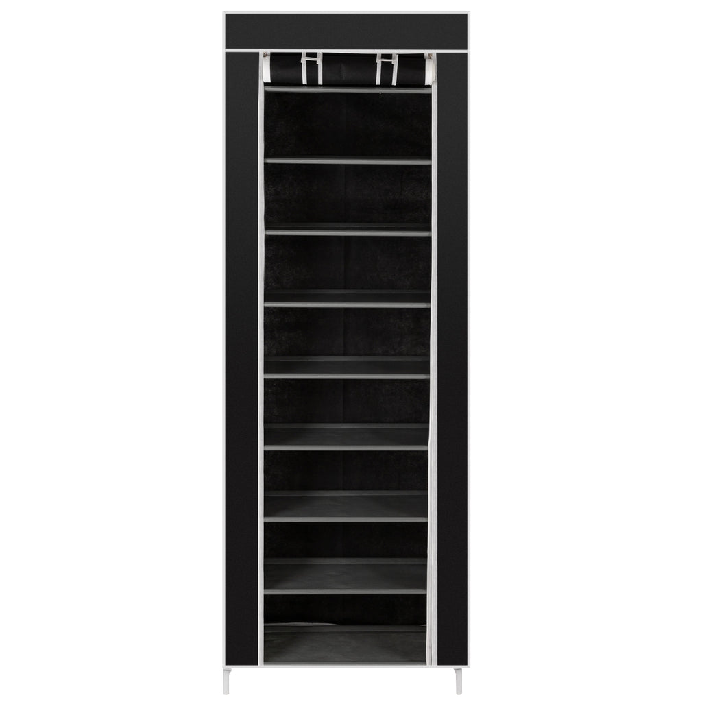 AEELLEEA Fabric Shoe Rack Organizer 23.6"x11.8"x63", 10-Tier Dustproof Shoe Storage Cabinet with Zippered Cover for Entryway