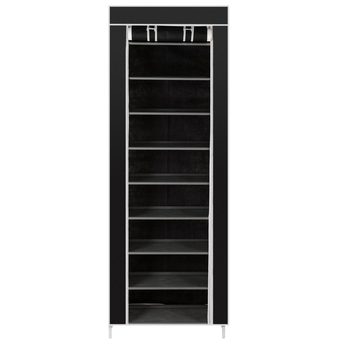 AEELLEEA Fabric Shoe Rack Organizer 23.6"x11.8"x63", 10-Tier Dustproof Shoe Storage Cabinet with Zippered Cover for Entryway