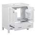30 Inch Bathroom Vanity with Sink, White Freestanding Bathroom Cabinet, Soft Close Drawer and Doors, Solid Wood Frame