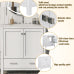 30 Inch Bathroom Vanity with Sink, White Freestanding Bathroom Cabinet, Soft Close Drawer and Doors, Solid Wood Frame