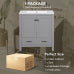 30 Inch Gray Bathroom Vanity with Sink, Freestanding Single Sink Bathroom Cabinet with Drawer and Double Doors, Soft Close