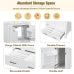 30 Inch Bathroom Vanity with Sink, White Freestanding Bathroom Cabinet, Soft Close Drawer and Doors, Solid Wood Frame