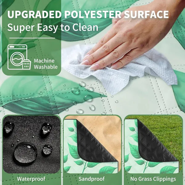 Extra Large Waterproof Picnic Blanket, 5-Layer Foldable Sandproof Beach Mat, Machine Washable Outdoor Mat for Camping Park Stadium