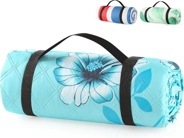 Extra Large Waterproof Picnic Blanket, 5-Layer Foldable Sandproof Beach Mat, Machine Washable Outdoor Mat for Camping Park Stadium