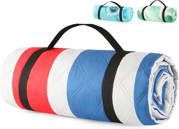 Extra Large Waterproof Picnic Blanket, 5-Layer Foldable Sandproof Beach Mat, Machine Washable Outdoor Mat for Camping Park Stadium