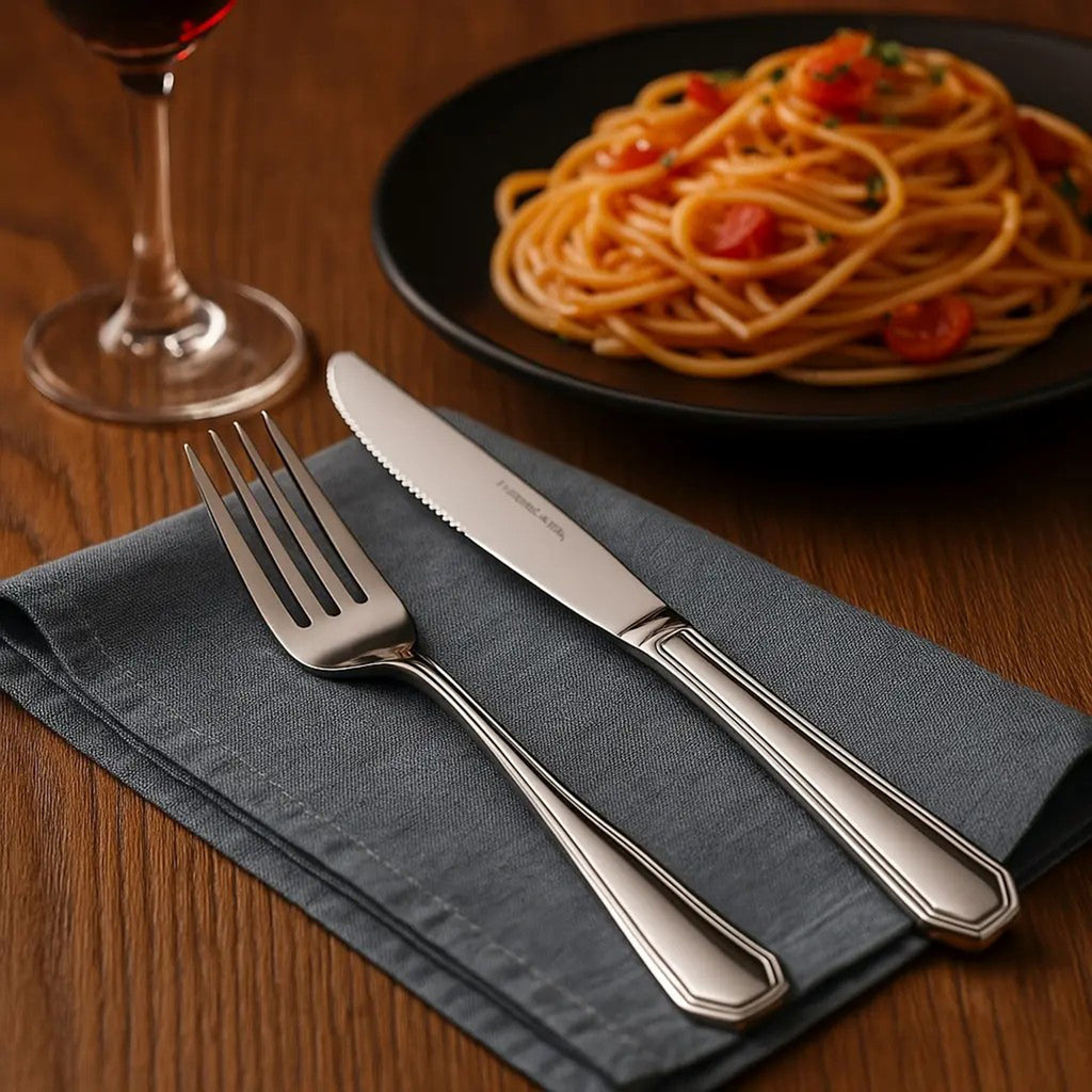AEELLEEA 16 Piece Stainless Steel Flatware Set, Silverware Cutlery Service for 4, Forks Knives Spoons Teaspoons, Dishwasher Safe
