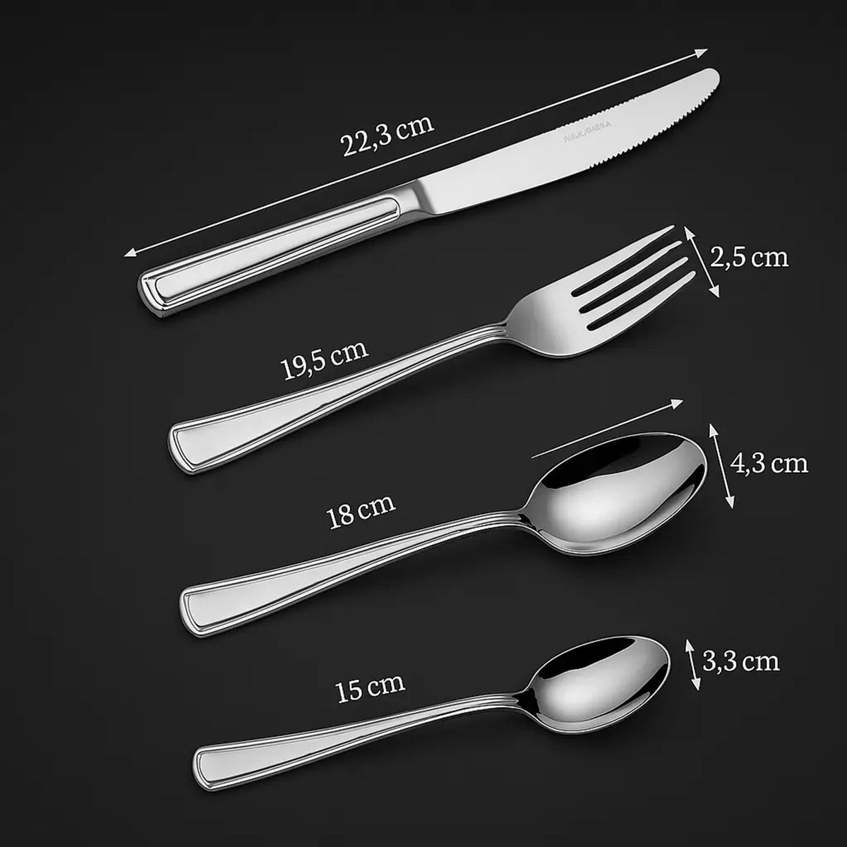 AEELLEEA 16 Piece Stainless Steel Flatware Set, Silverware Cutlery Service for 4, Forks Knives Spoons Teaspoons, Dishwasher Safe