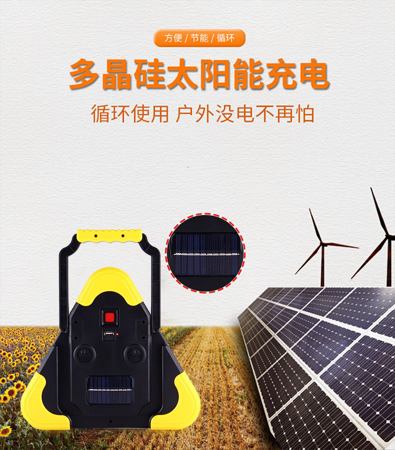 Solar Powered LED Car Warning Triangle Light, Auto Emergency Hazard Flash Safety Triangle Reflector for Road Breakdown Parking