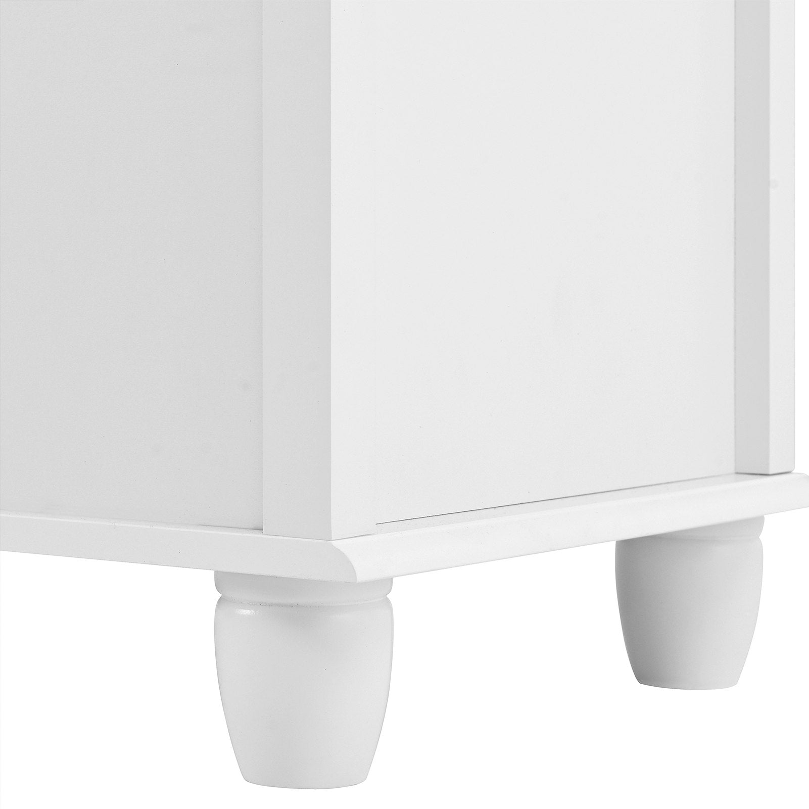 5 Drawer Cabinet for Bedroom MDF Wooden Storage Cabinet Organizer Modern Chest of Drawer for Living Room Hallway White