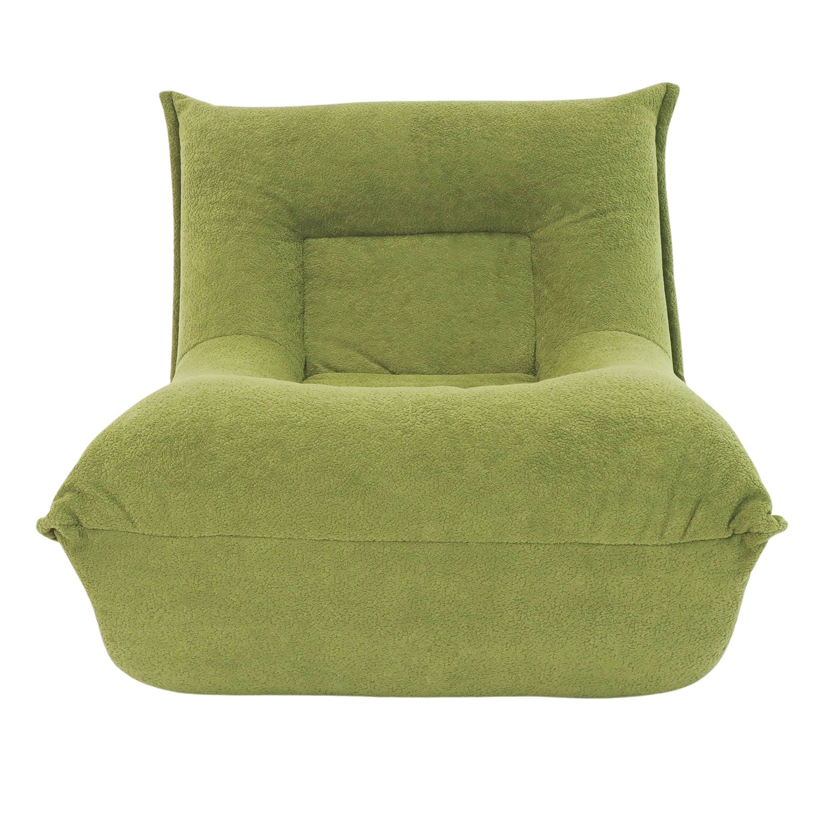 Lounge Chair with Pillow High Resilience Foam Single Sofa Indoor Couch for Bedroom Game Living Room Green