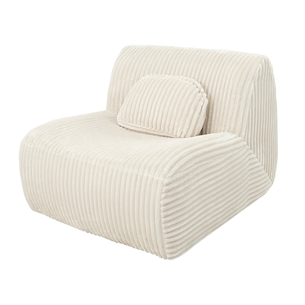 Lounge Sofa Beige 102x91x75cm Soft Comfortable Plush Sponge Lounge Chair for Home Living Room Bedroom