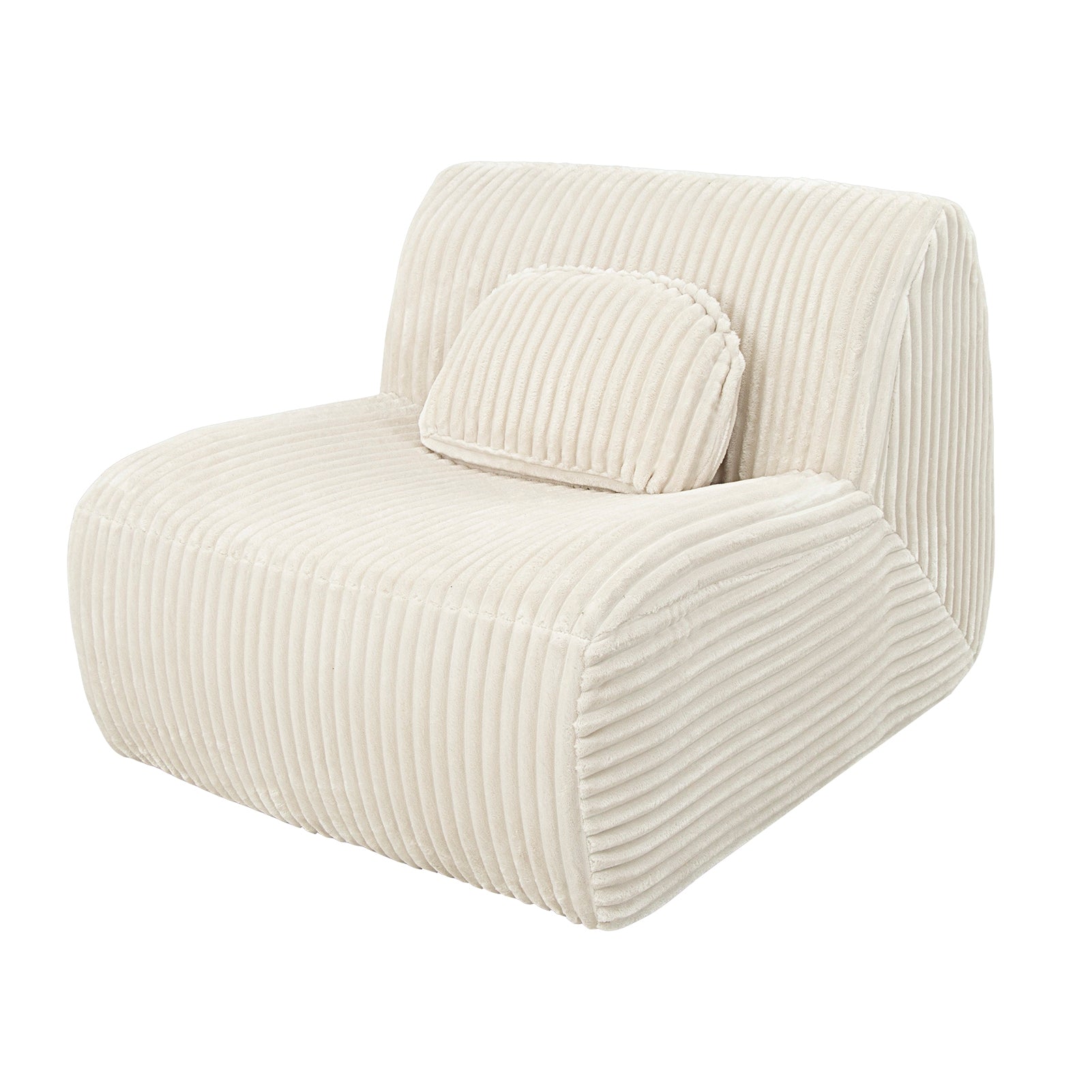 Lounge Sofa Beige 102x91x75cm Soft Comfortable Plush Sponge Lounge Chair for Home Living Room Bedroom