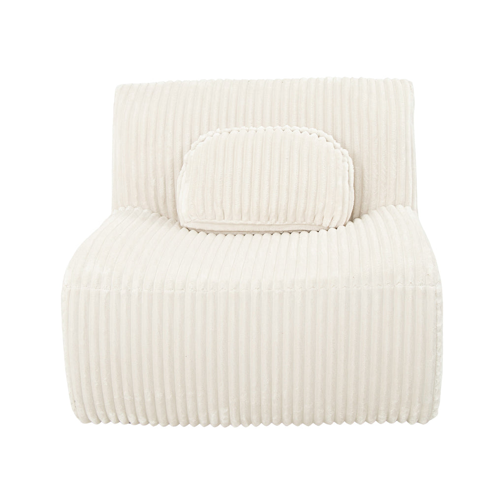 Lounge Sofa Beige 102x91x75cm Soft Comfortable Plush Sponge Lounge Chair for Home Living Room Bedroom