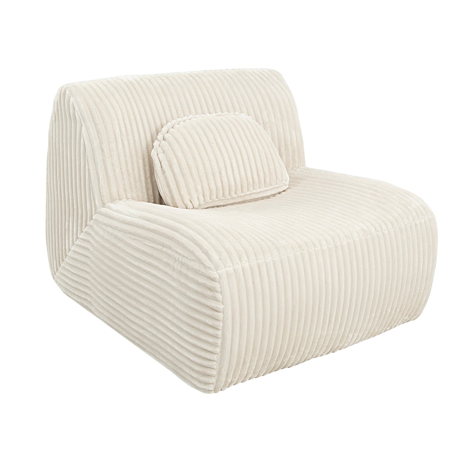 Lounge Sofa Beige 102x91x75cm Soft Comfortable Plush Sponge Lounge Chair for Home Living Room Bedroom