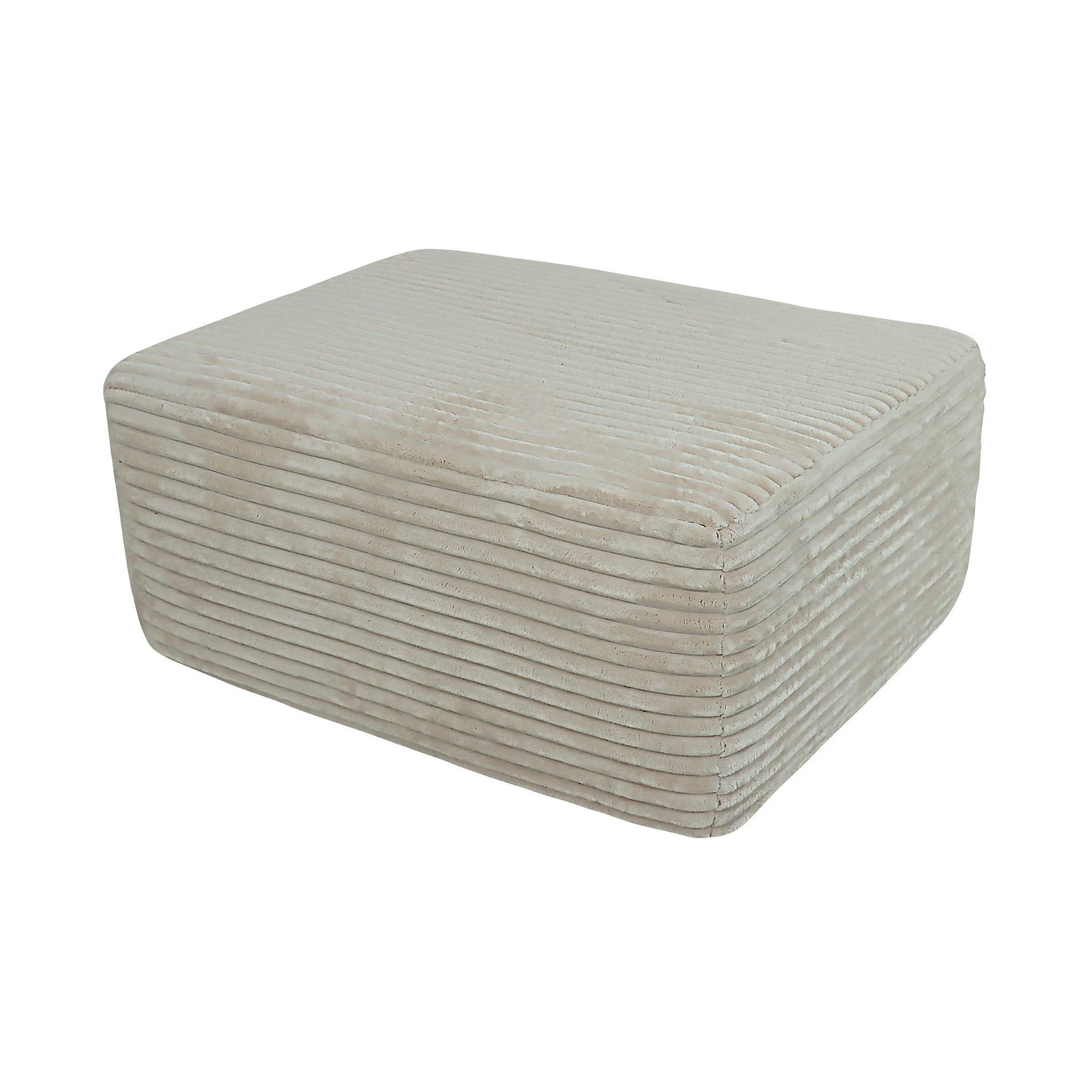 Plush Ottoman Upholstered Cloud Ottoman Comfortable Supportive Modular Sectional Couch for Living Room Beige