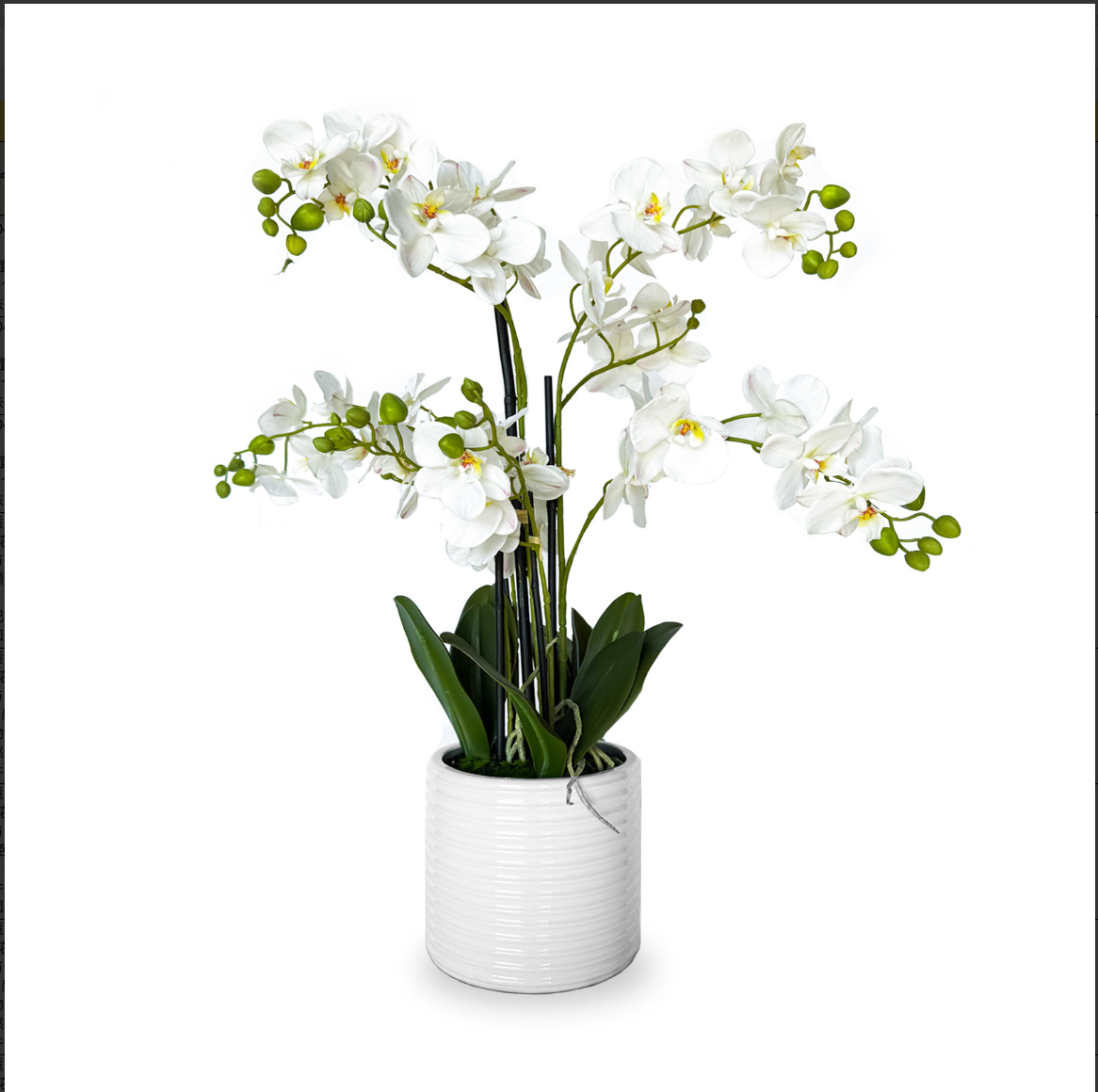 26 Inch Artificial Orchid Plant with Ceramic Pot