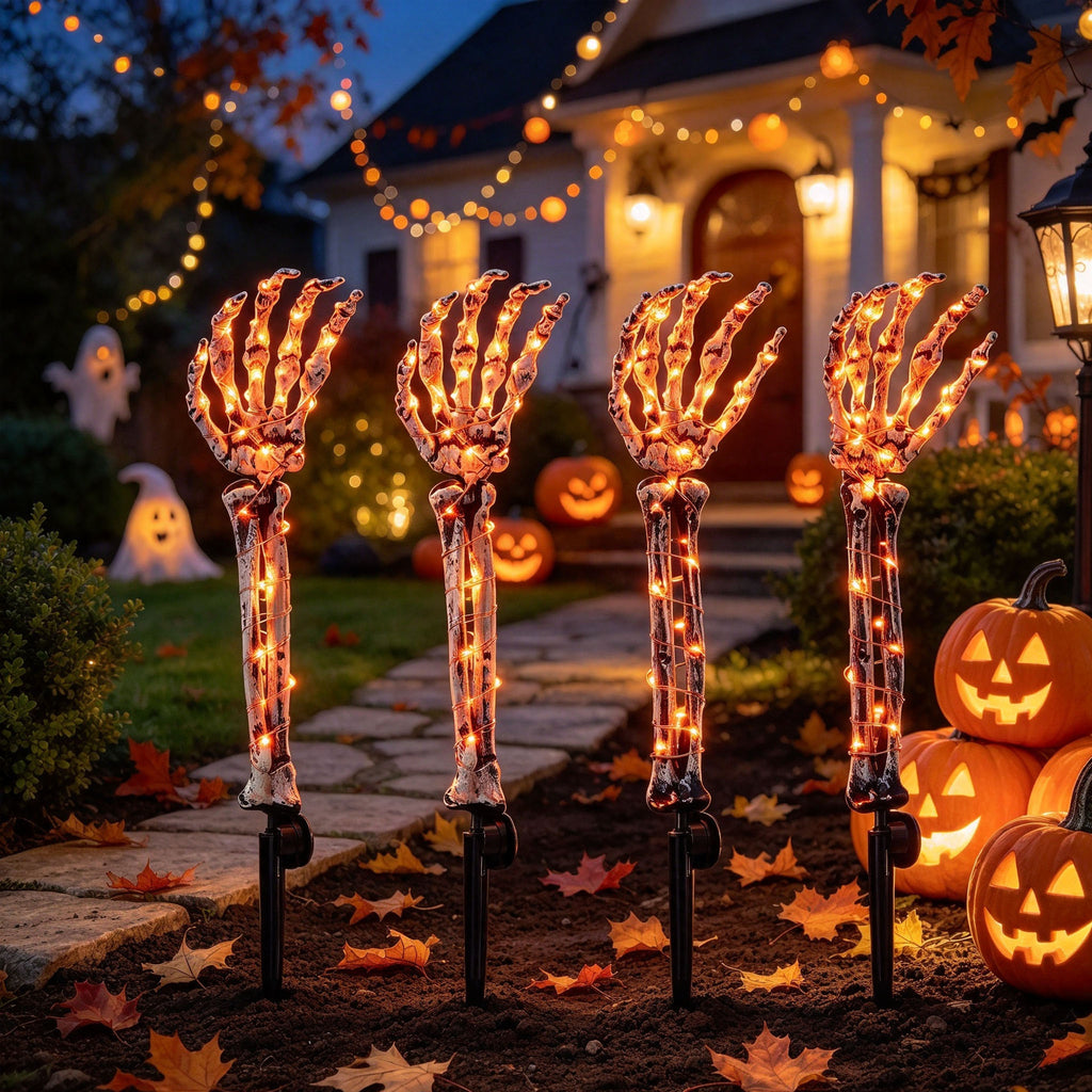 4pcs Skeleton Arms Lights Halloween Decoration
