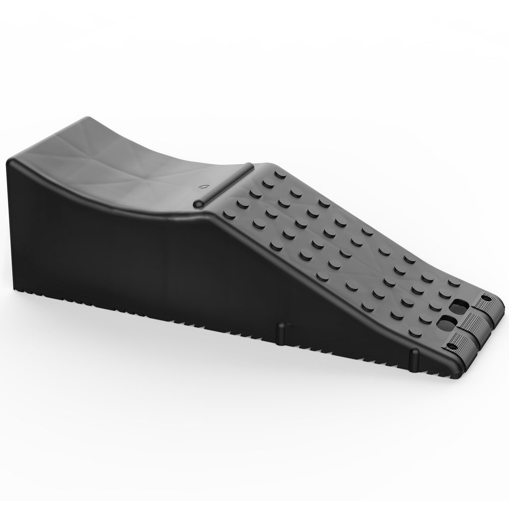 5.5" Lift Foldable Threshold Ramp for Doorways, Heavy Duty Wheelchair Ramp for Home & Groceries, 20000 LBS Plastic Car Service Ramp for Vehicle Maintenance