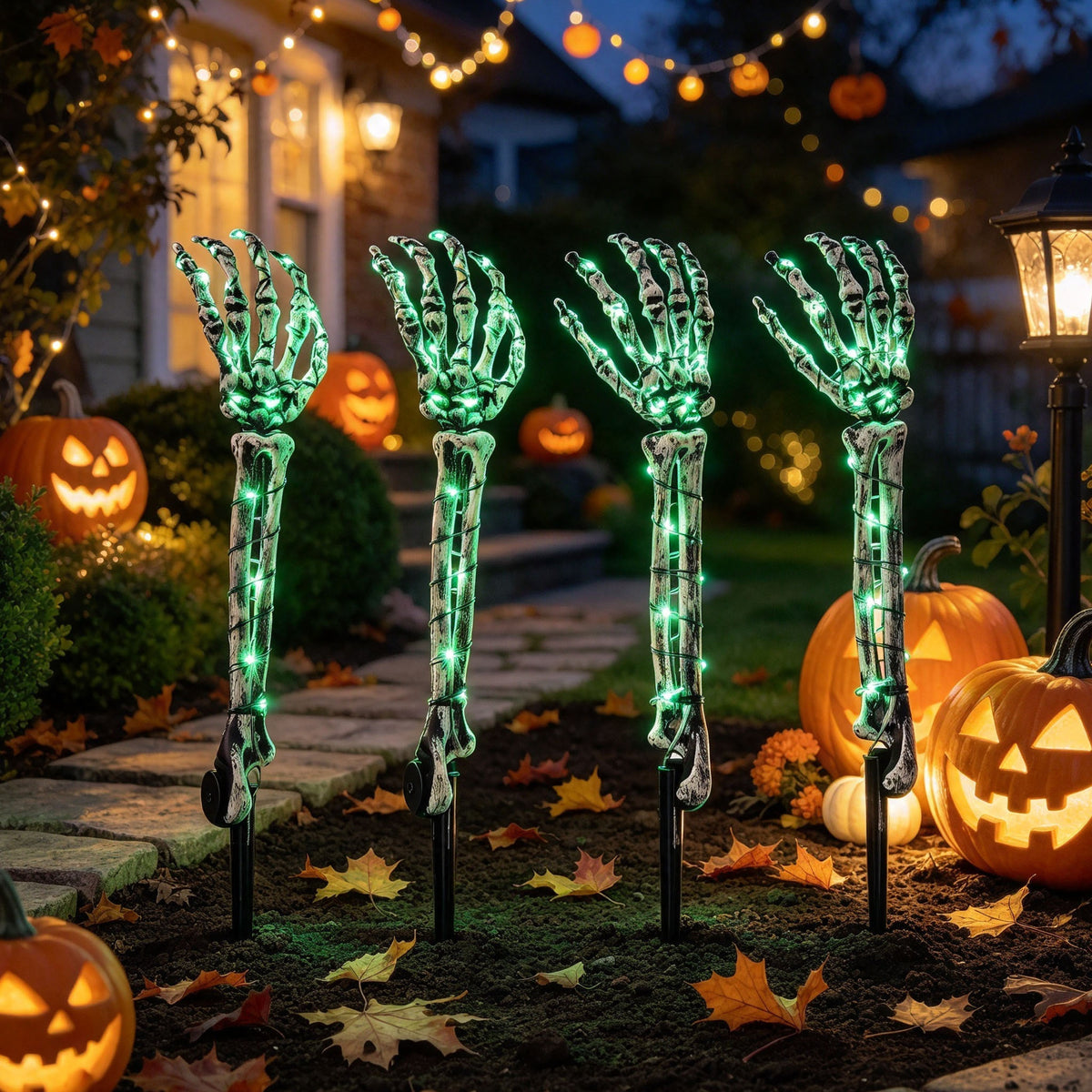 4pcs Skeleton Arms Lights Halloween Decoration
