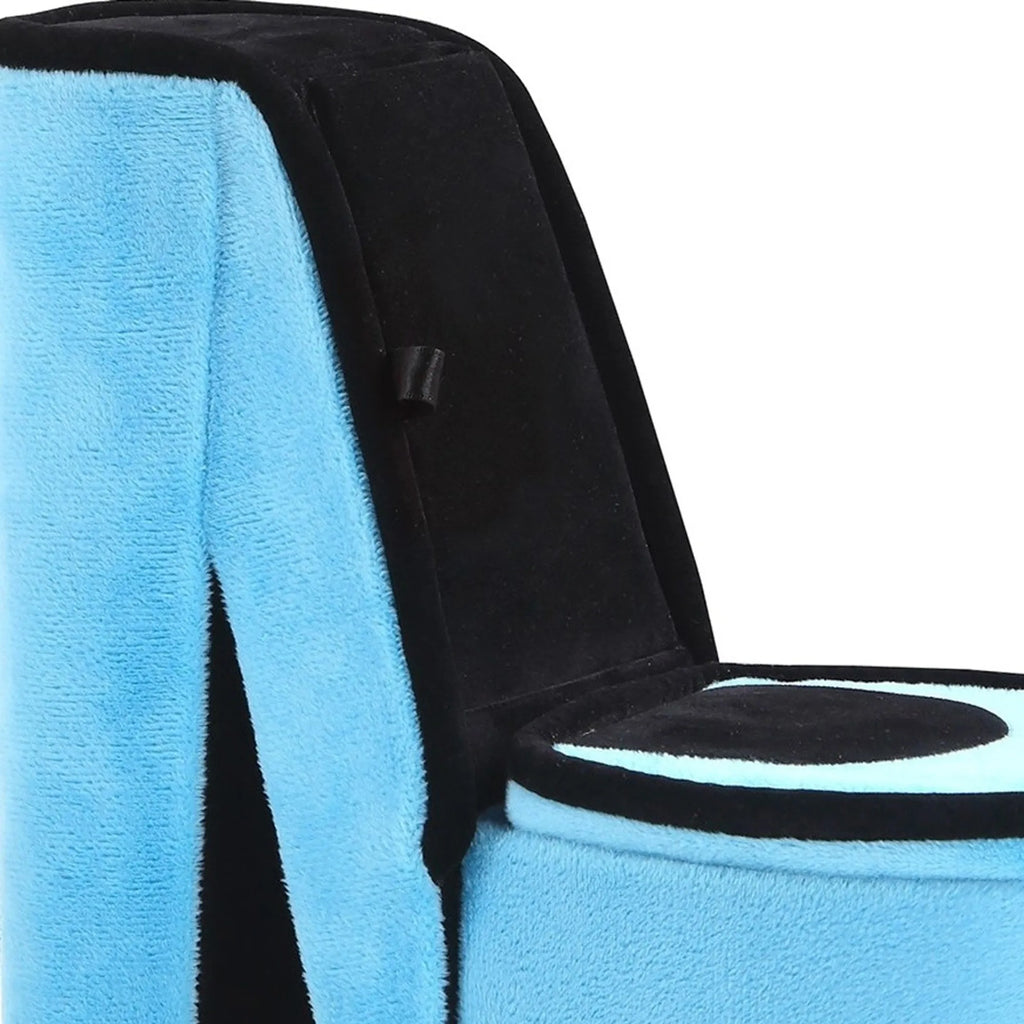 Blue Velvet High Heel Shaped Jewelry Box, Multi Compartment Storage Organizer, Decorative Tabletop Jewelry Case & Unique Gift