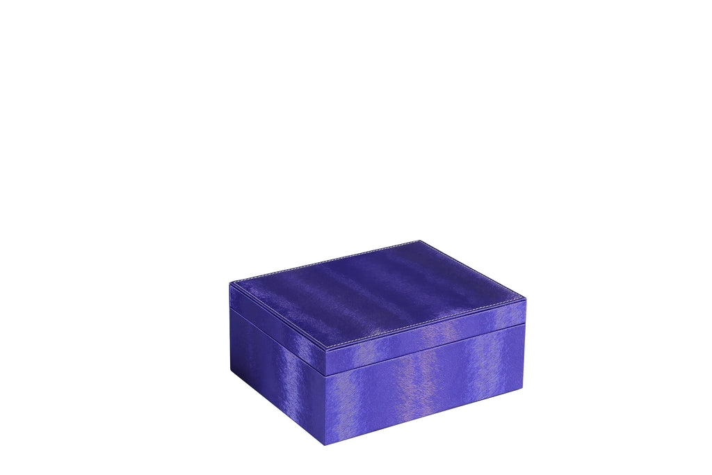 Purple Faux Leather Jewelry Box with Built-in Mirror, Multi Compartment Jewelry Storage Organizer for Rings Earrings Necklaces, Vanity Decor & Gift
