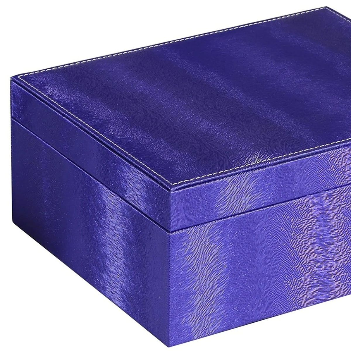 Purple Faux Leather Jewelry Box with Built-in Mirror, Multi Compartment Jewelry Storage Organizer for Rings Earrings Necklaces, Vanity Decor & Gift