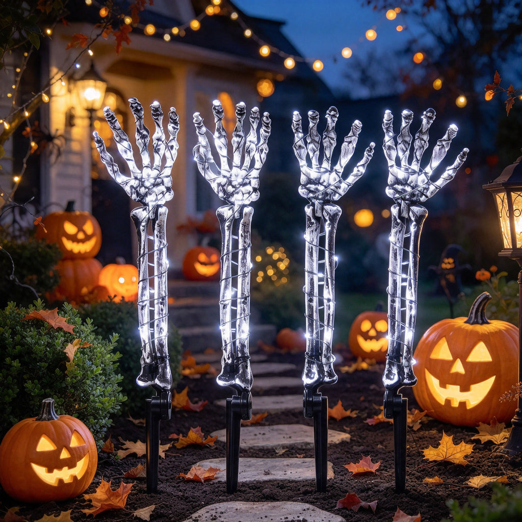 4pcs Skeleton Arms Lights Halloween Decoration