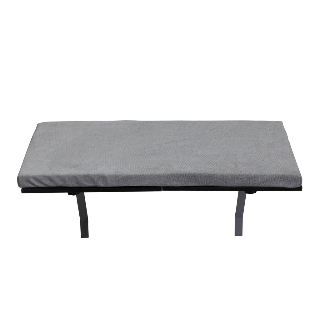 Window Cat Perch, Wall Mounted Cat Window Seat with Soft Washable Cushion, Grey Cat Bed for Indoor Cats