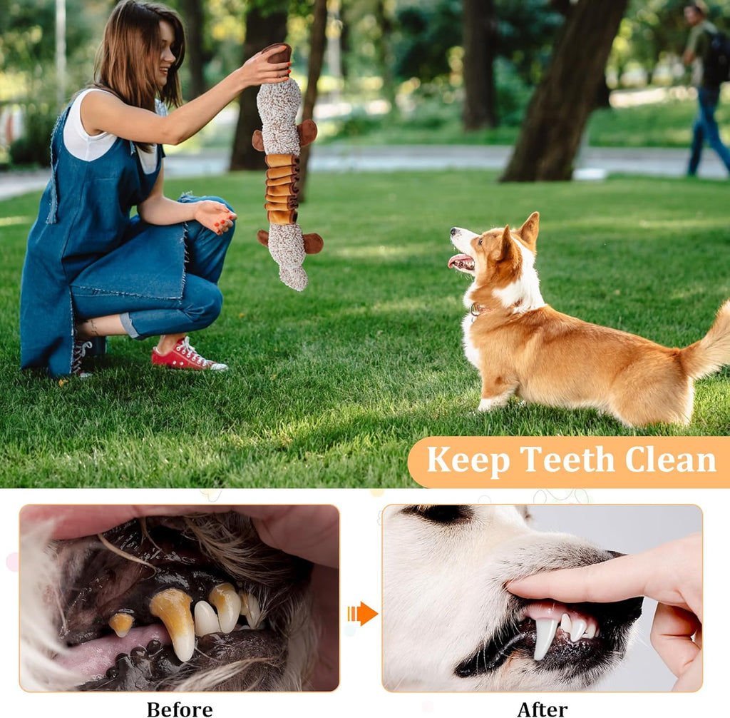 ZippyPaws Dog Toys, Stuffed Large Dog Toys to Keep Them Busy, Interactive Plush Chew Toys with Crinkle Paper, Tough Pet Animal Toys for Small Medium Large Dogs - Platypus