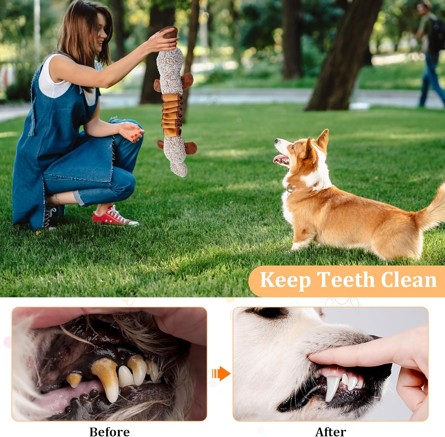 ZippyPaws Dog Toys, Stuffed Large Dog Toys to Keep Them Busy, Interactive Plush Chew Toys with Crinkle Paper, Tough Pet Animal Toys for Small Medium Large Dogs - Platypus