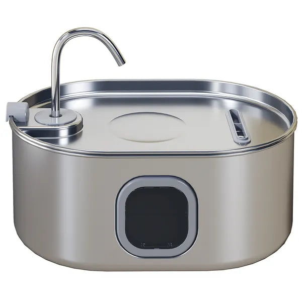 246oz /7L Stainless Steel Cat Water Fountain with Filters, Ultra Quiet Pump for Multi-Pet Cats & Dogs