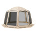 Screen House Tent 10 12 Person, Pop Up Mesh Tent 12 x 11 x 7.55 ft, Octagonal Camping Canopy with 360 Mesh, Outdoor Gazebo