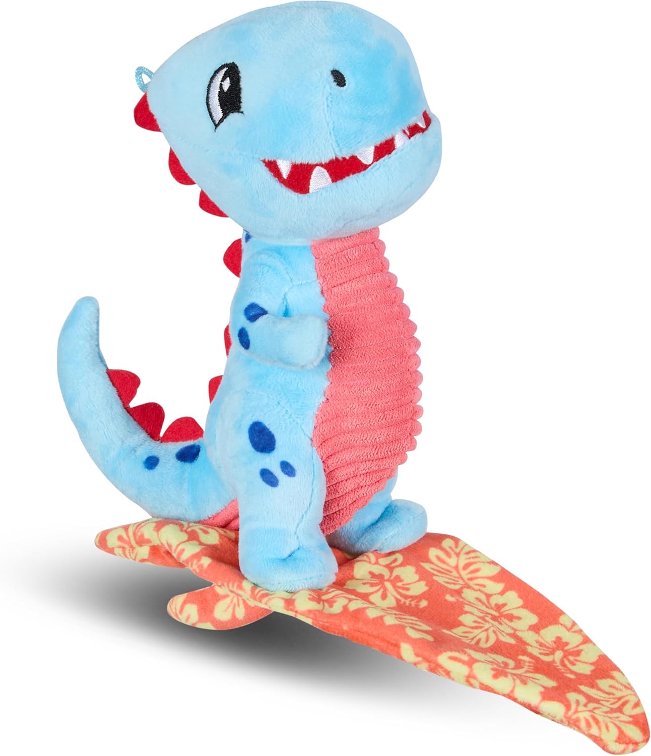 Bow Wow Fantasy Creature Plush Dog Toy – Squeaky & Crinkle Dino or Dragon – Toss, Fetch & Play – Soft & Durable – Colors May Vary