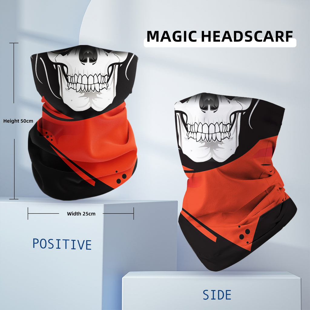 Neck Gaiter Face Cover Mask Bandana Scarf Neck Warmer Balaclava Headband Headwear Head Wrap for Outdoors Ski Cycling Motorcycle, Halloween Costume