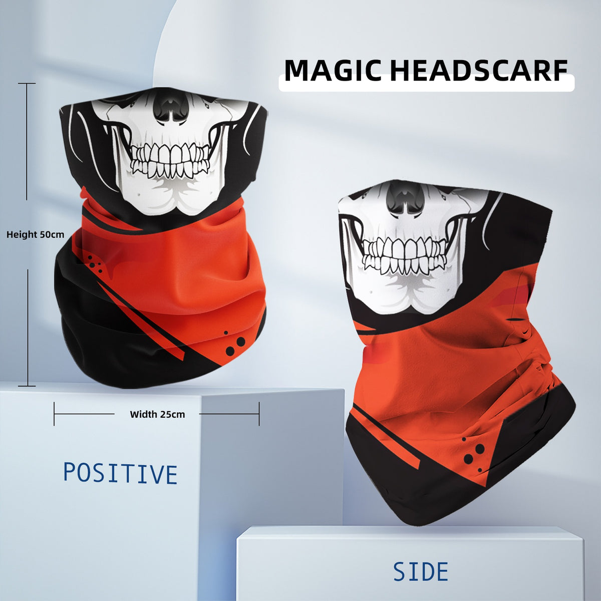 Neck Gaiter Face Cover Mask Bandana Scarf Neck Warmer Balaclava Headband Headwear Head Wrap for Outdoors Ski Cycling Motorcycle, Halloween Costume