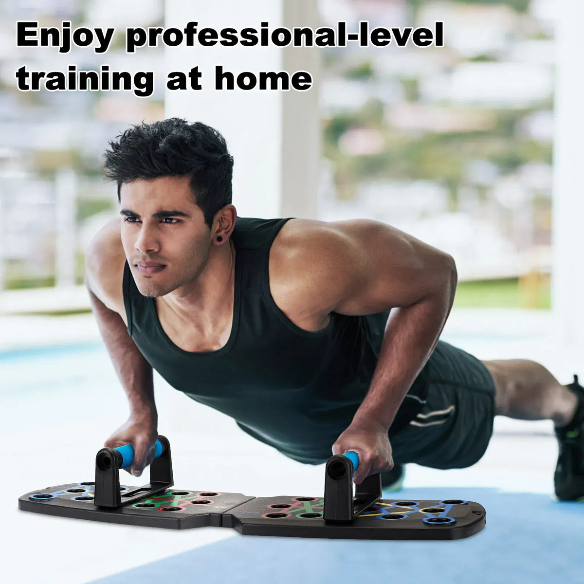 28-in-1 Push Up Board with Handles, Foldable Color-Coded Workout System for Chest, Shoulders, Back & Triceps, Home Gym