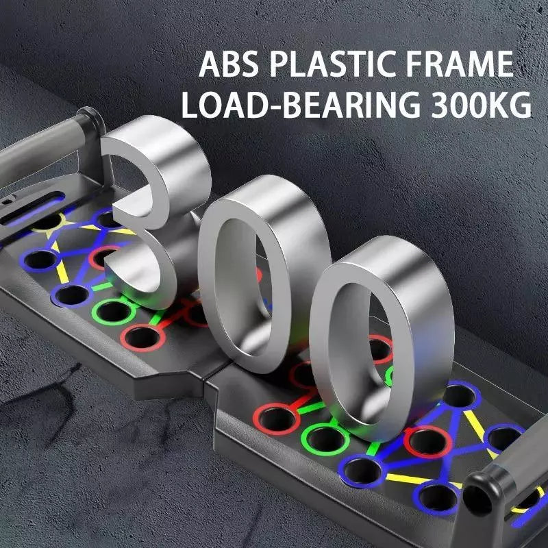28-in-1 Push Up Board with Handles, Foldable Color-Coded Workout System for Chest, Shoulders, Back & Triceps, Home Gym