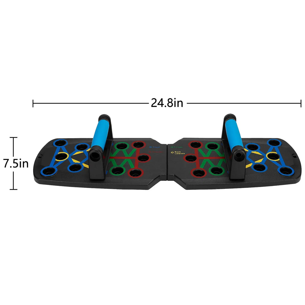 28-in-1 Push Up Board with Handles, Foldable Color-Coded Workout System for Chest, Shoulders, Back & Triceps, Home Gym