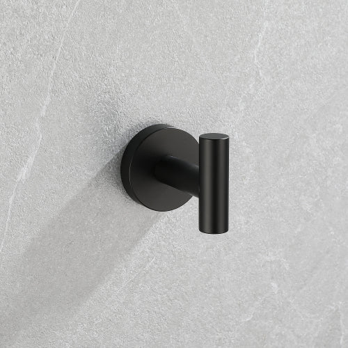 AEELLEEA 5-Piece Brushed Stainless Steel Wall Mount Bathroom Hardware Set with Towel Bar, Towel Ring, Toilet Paper Holder & Hooks