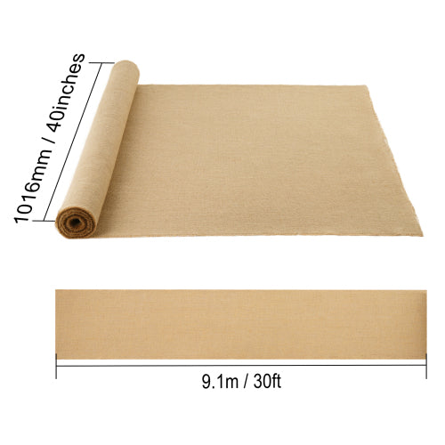 Burlap Roll 40 Inch x 30 Feet, Natural Jute Burlap Fabric for Gardening Tree Wrap Plants Crafts and Wedding Decor