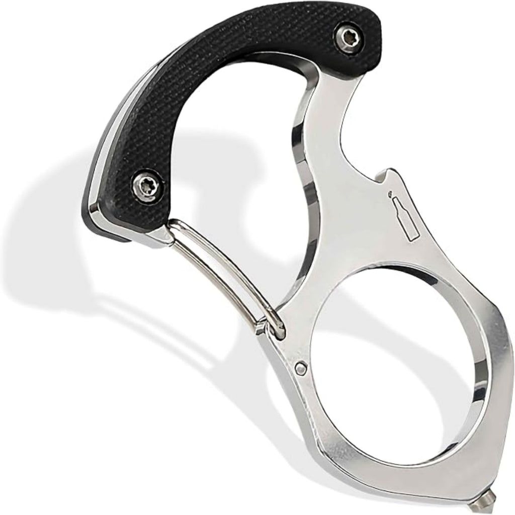 2 PCS Multifunctional Keychain, Keyring With Wine Beer Bottle Opener, Versatile Car Car Key Ring Buckle Hook , Box Cutter, Window Breaker, Gifts