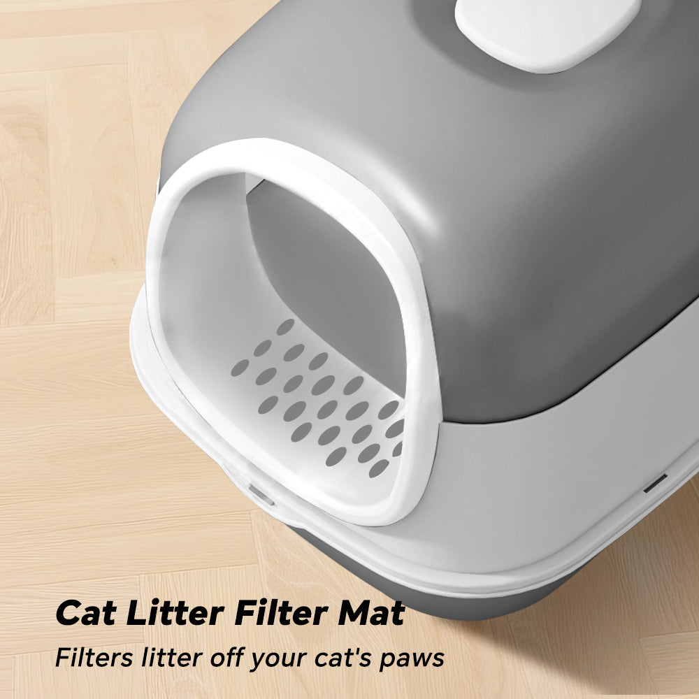 Foldable Cat Litter Box with Lid & Scoop – Middle Enclosed Anti-Splashing, Front Entry, Easy Clean for Home, Odor Control, Space-Saving for Indoor Cats