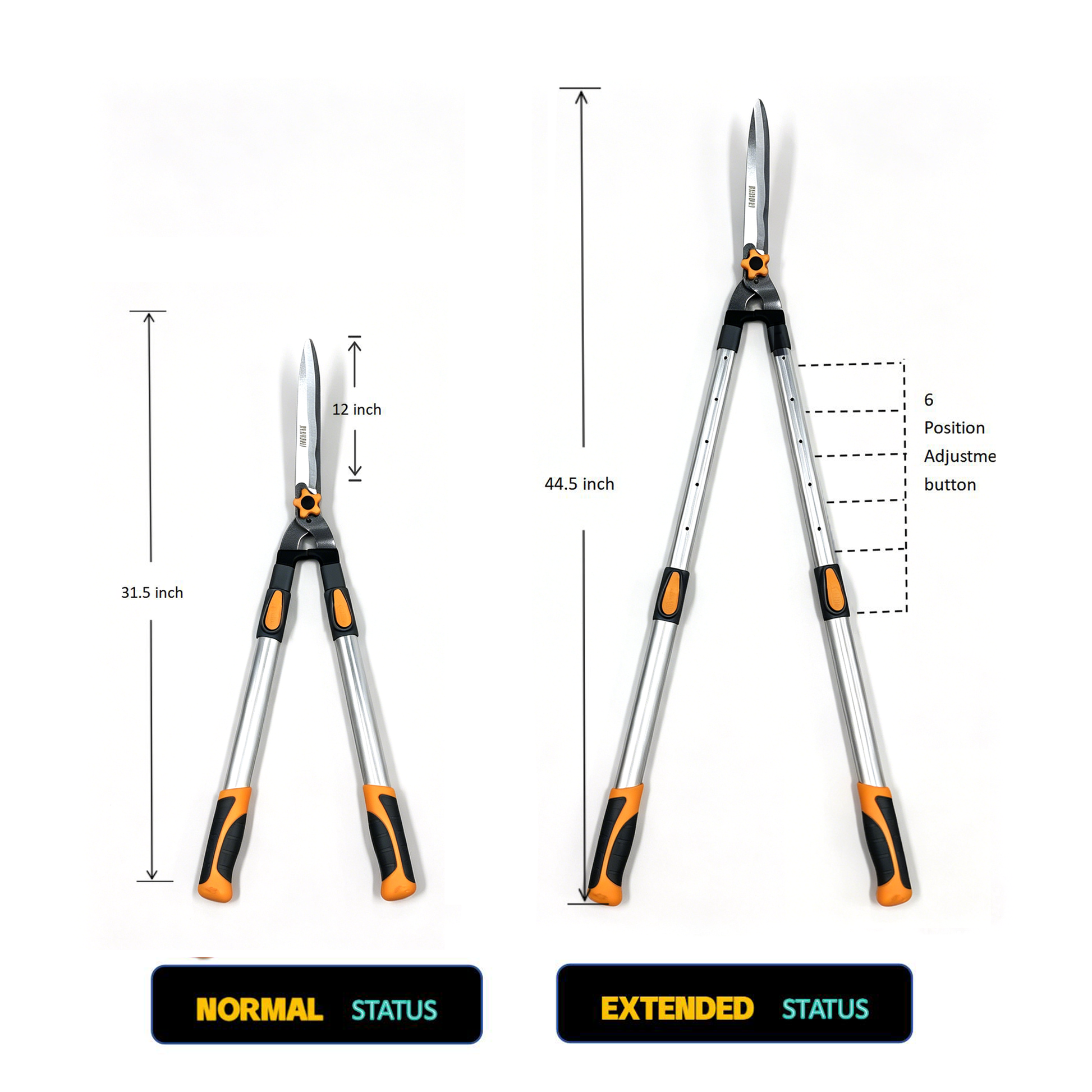 Telescopic Shears Garden Tree Pruning Shears Edge Lopper Telescoping Long Reach Aluminium Handle Knife Picker Garden Pruning Pruning Tools