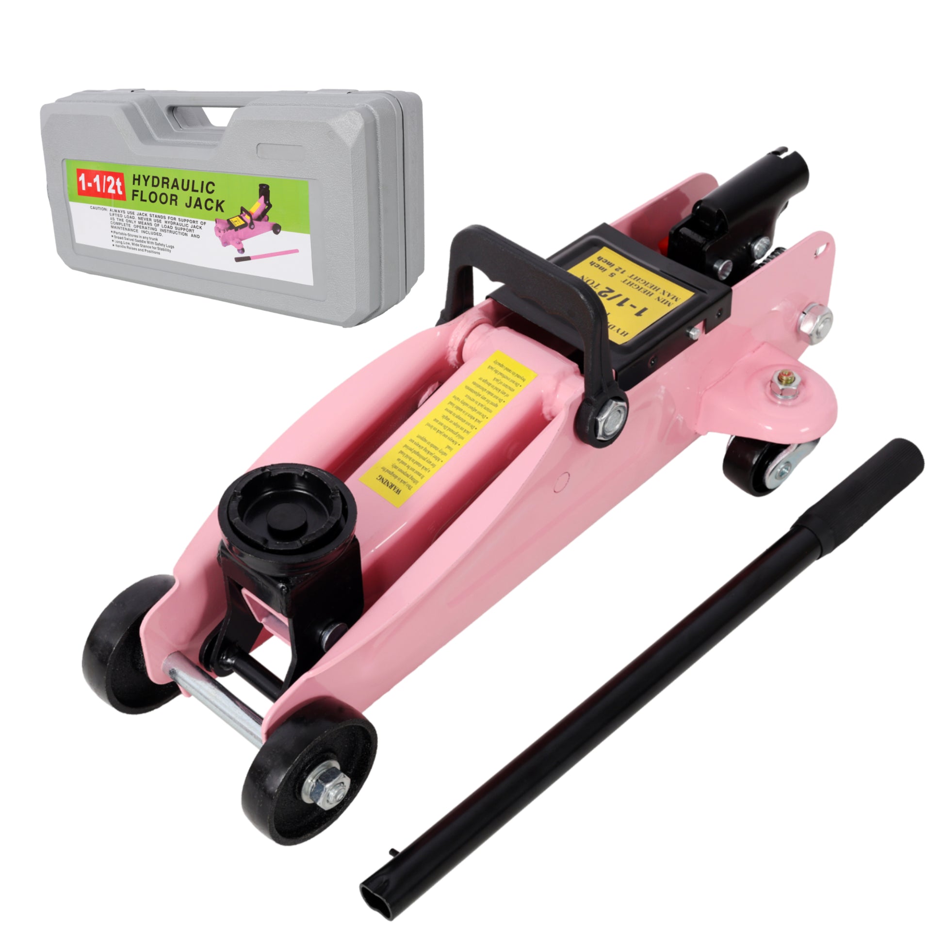 1.5 Ton Low Profile Floor Jack, Hydraulic Car Jack, Trailer Jack, Heavy Duty Steel Racing Jack, 3300lbs Lifting 5"-11.8