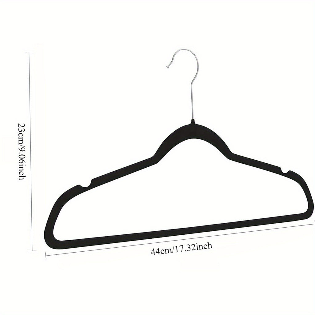 10 PACK VELVET HANGER BLACK