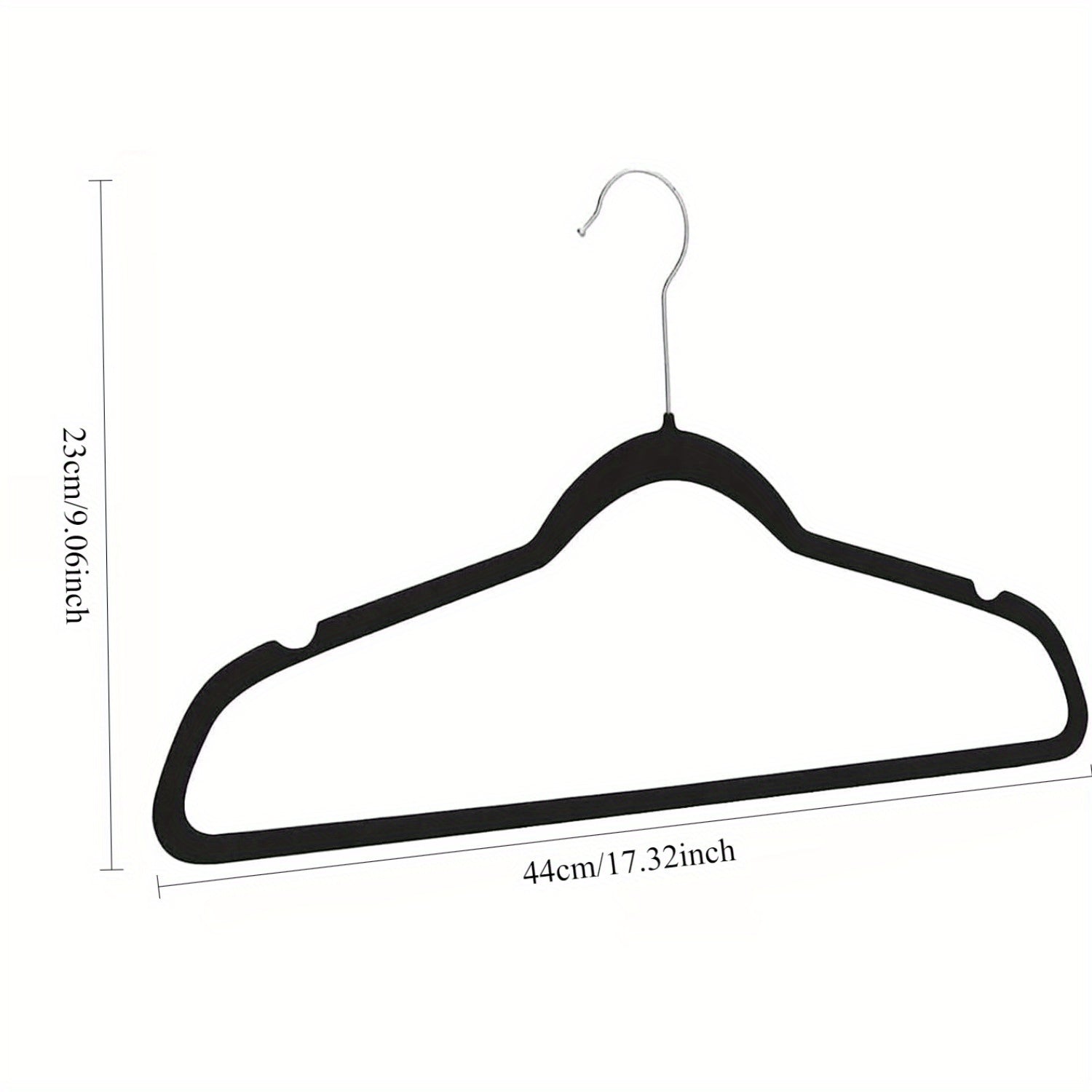10 PACK VELVET HANGER BLACK